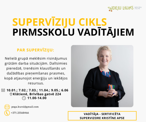 Grupas supervīzija pirmsskolu vadītājiem