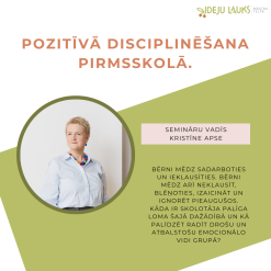 Pozitīvā disciplinēšana pirmskolā